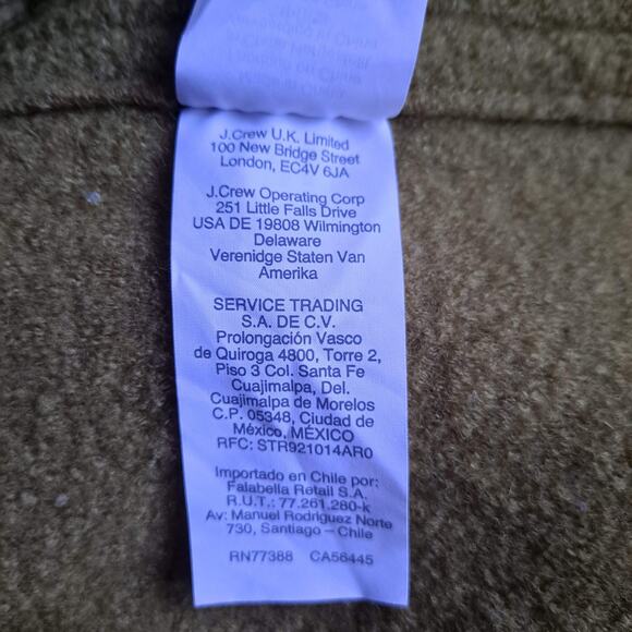 J. Crew Swingy Mock Neck Coat Italian Boiled Wool Full Zip Jacket Green Size XL - Picture 13 of 15